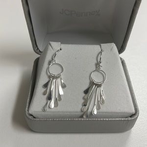 Delicate silver drop earrings
